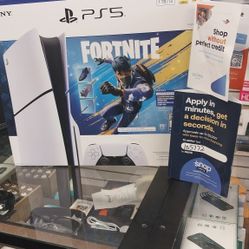 Playstion 5 Disc With Fortnite Game Bundle For Finance Option With $39 Down