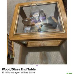 End table Wood/Glass