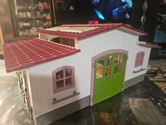 Large schleich horse stable lot with farm