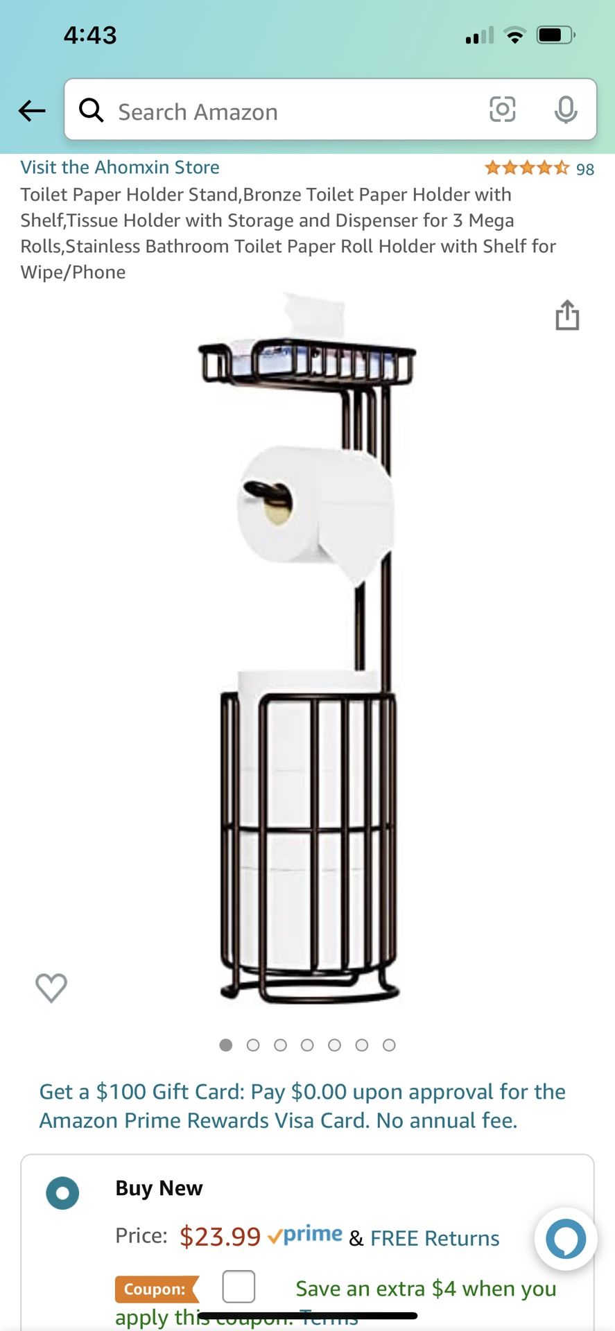 Toilet Paper Holder Stand,