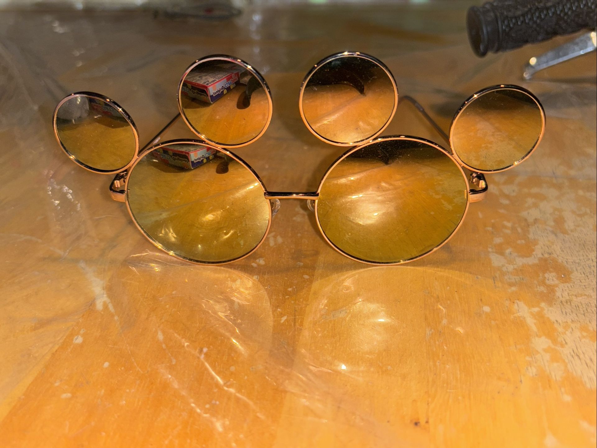 Disney Resort sunglasses Mickey Icon Gold Color Frame