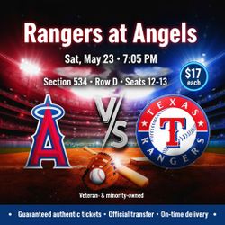 PROMO — Rangers at Angels (Sat, May 23 • 7:05 PM)