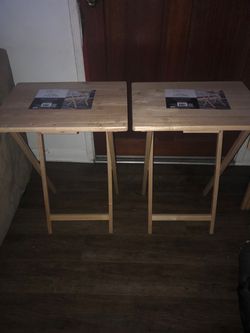 Folding Tray Tables Set of 2