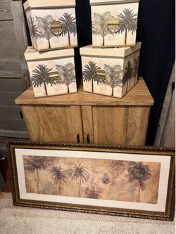 4 Storage Cubes & Matching Picture