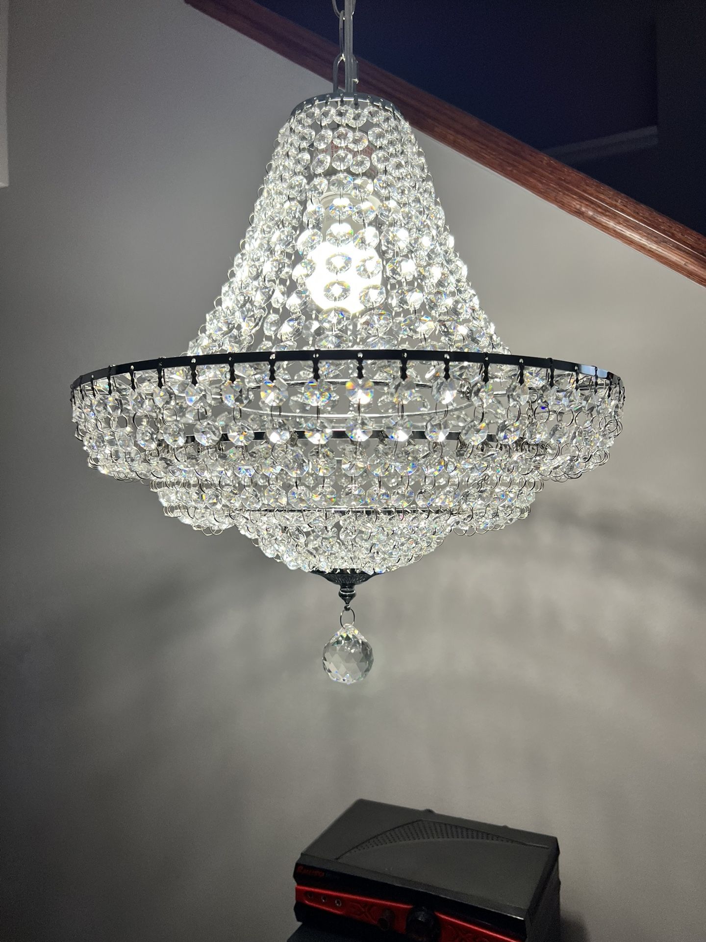 Handmade, Plug-In, Empire Style, 30% Lead Crystal Chandeliers