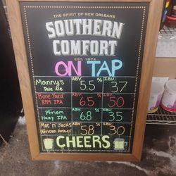 Southern Comfort Chalk Board