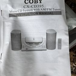Coby CX-395 Micro Cd System With AM/FM tuner 