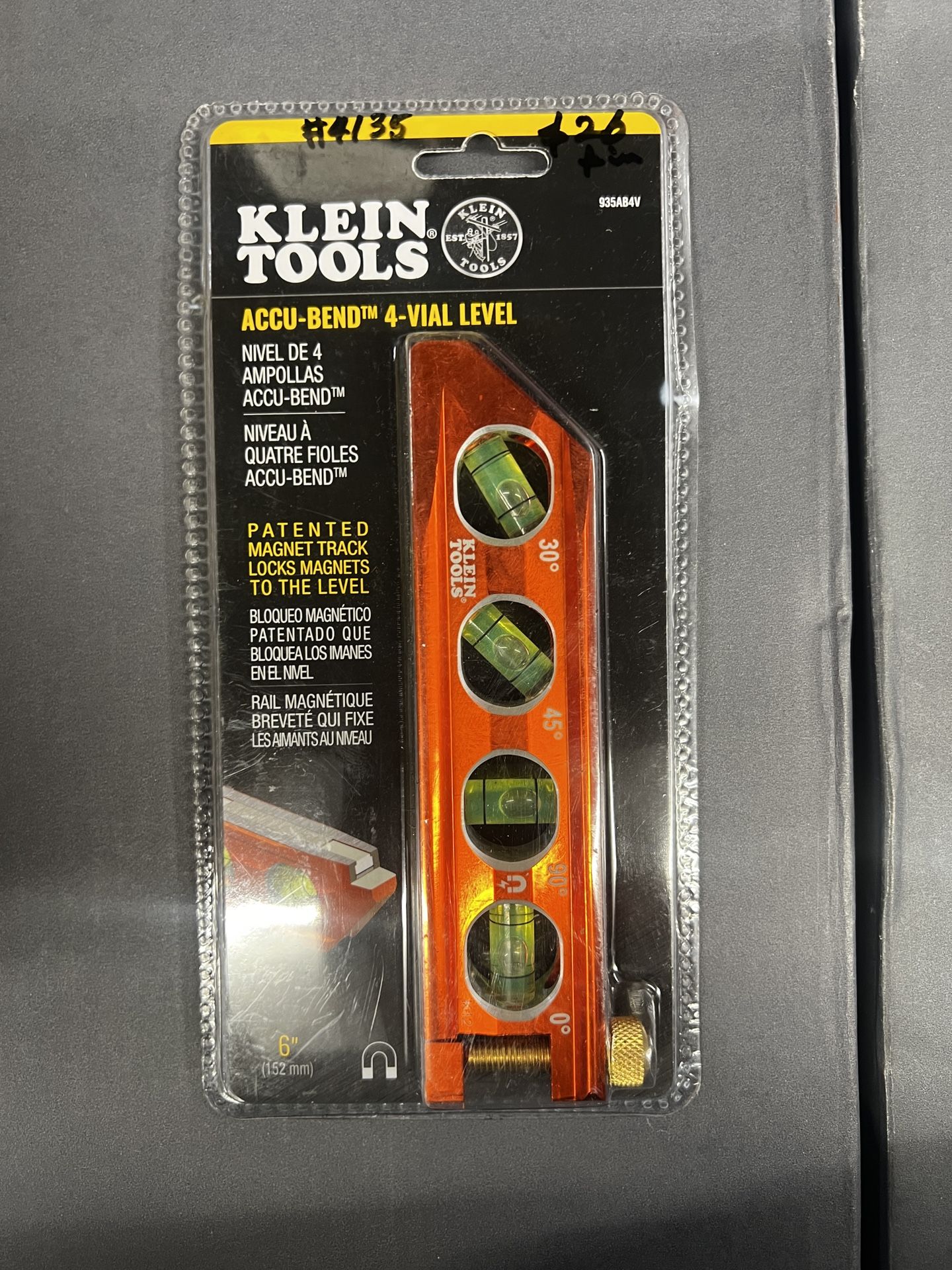 Klein Tools Accu Bend 4vial Level