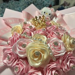 Bouquet Of Flower And Hello Kitty 