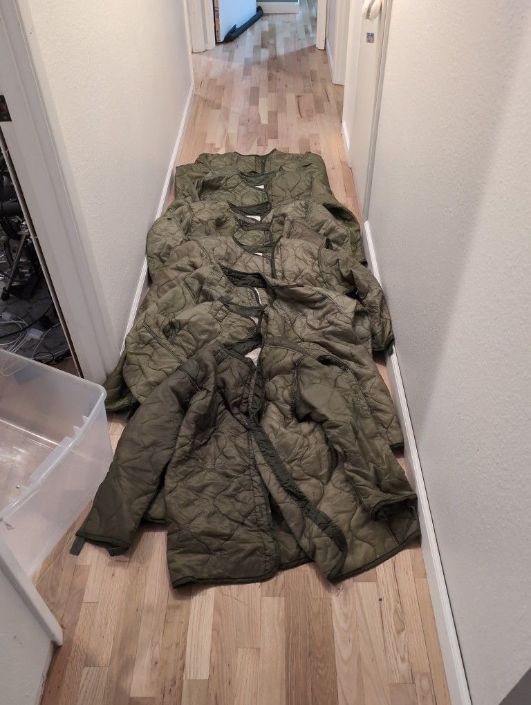 Vietnam Era Jacket Liner Lot Of 9