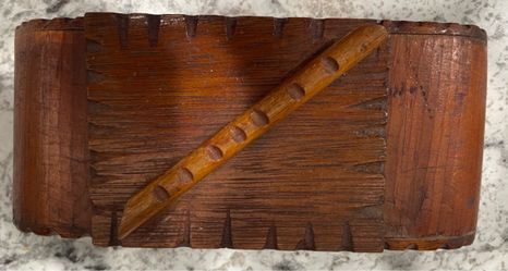 Vintage Hand-Carved Wooden Trinket Box