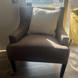 Gray Fabric Arm Chair