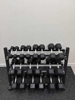NEW 5-50 lbs Dumbbell Set with Rack, 550 LBS Total Dumbbells Set for Home Gym Equipment Weights