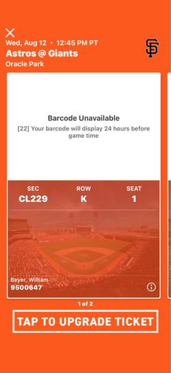 SF Giant Tickets