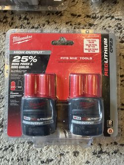 NEW Milwaukee M12 Battery READ DESCRIPTION- RedLithium CP2.0 & High Output CP2.5