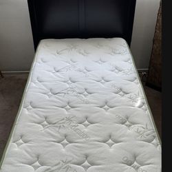 Twin Bed + Mattress (Like New, 11” Thick) – Great Condition