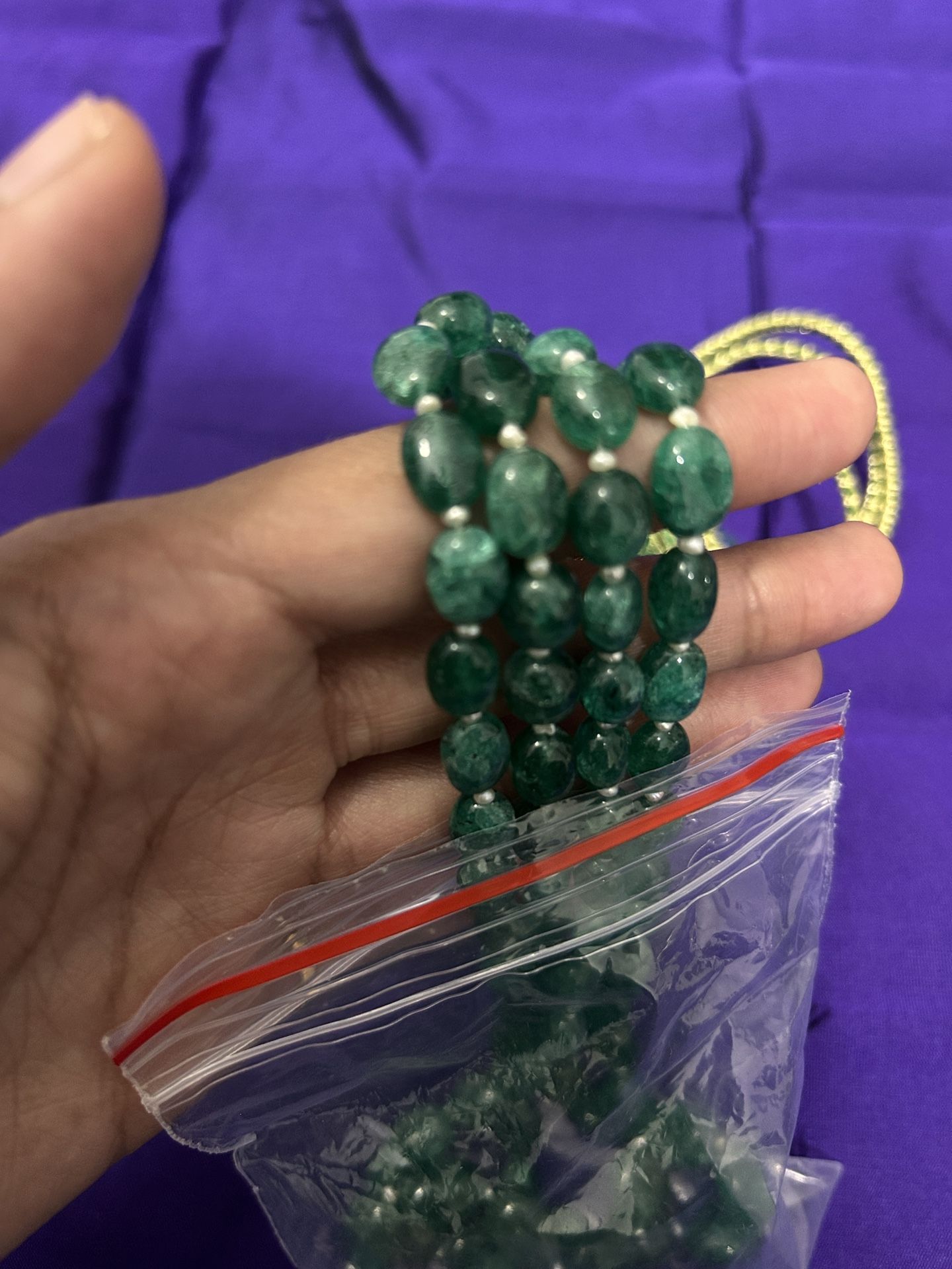 Colombian Emerald Beads 26”