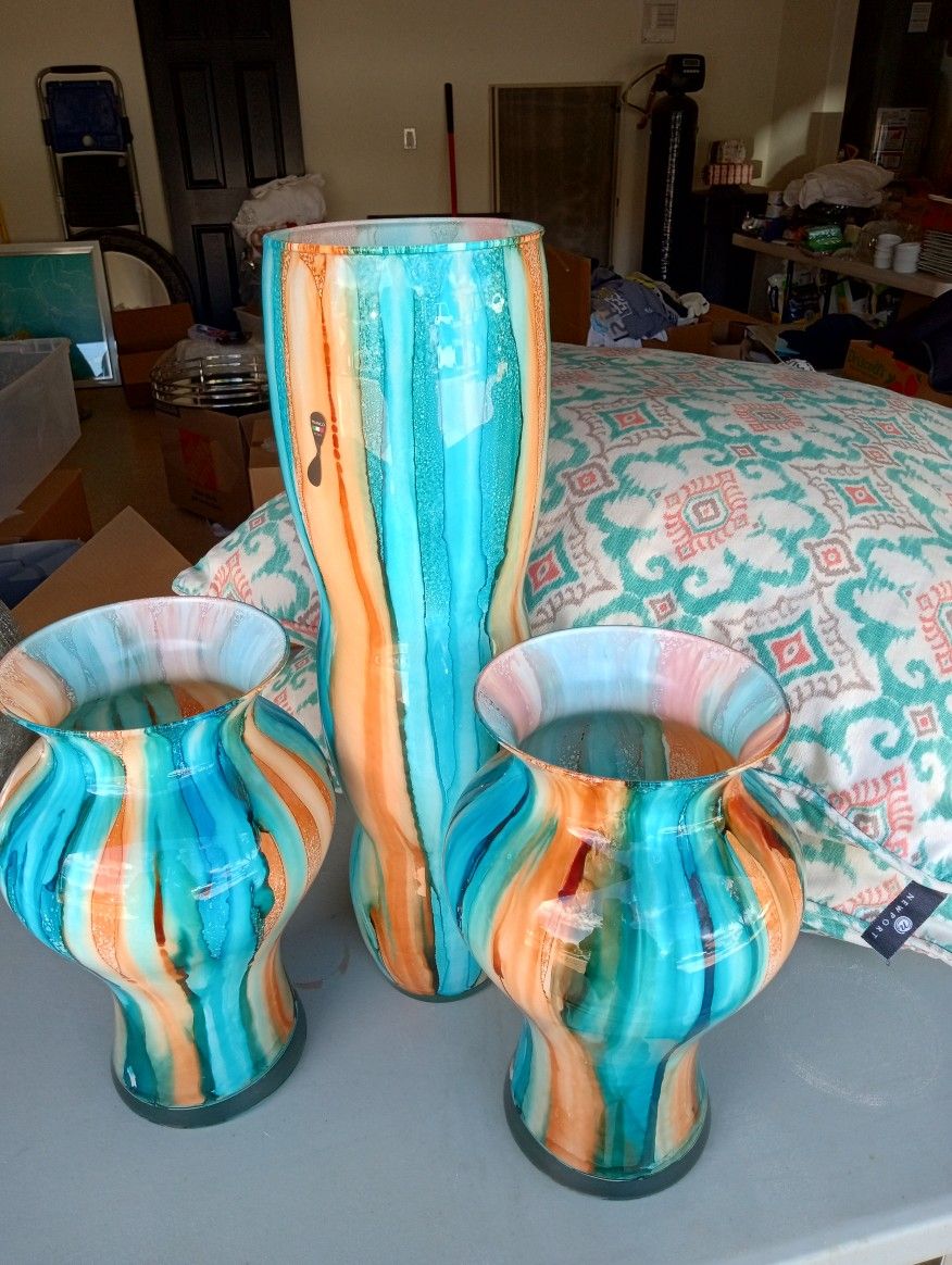 3 Piece Set Vases New