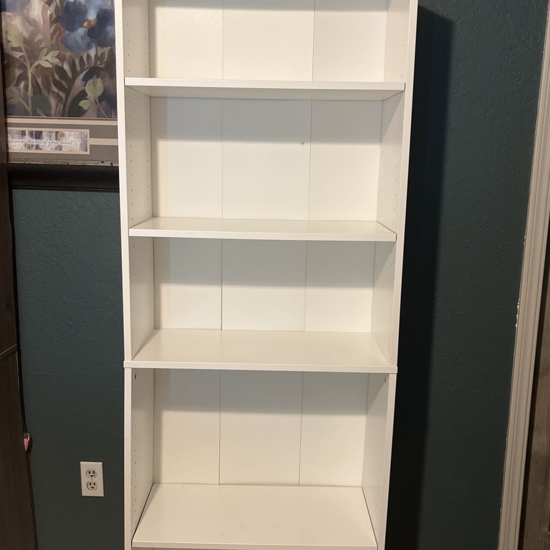 4 White Bookcases