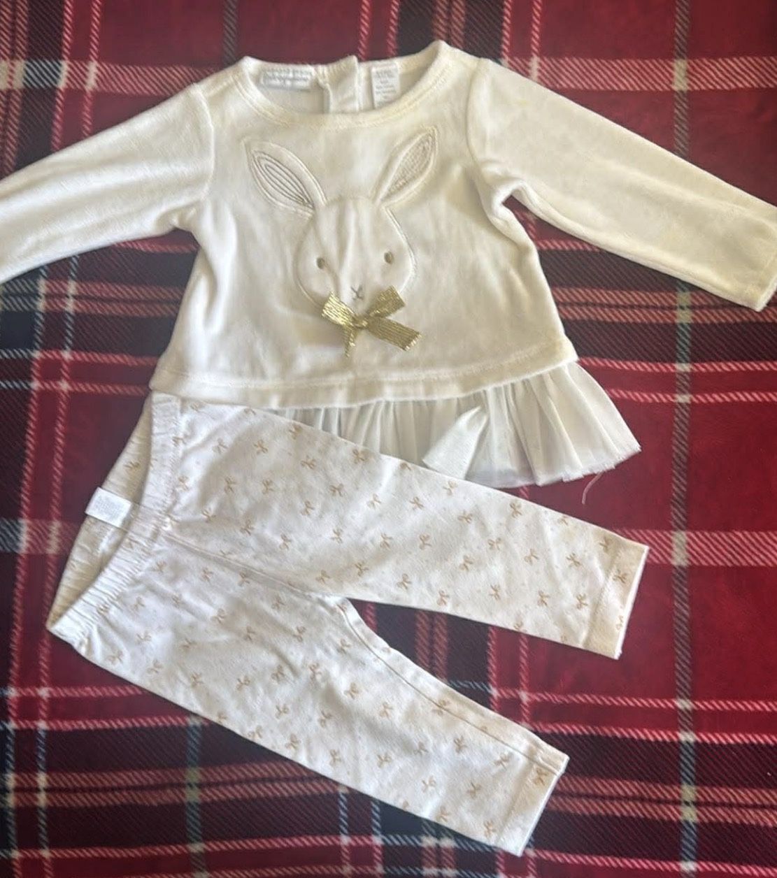 Baby Girls' Quilted Top and Leggings, 2-Piece Set