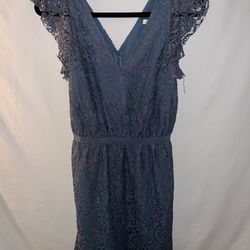 Ladies Womens size 00    Madewell blue lace mini dress
