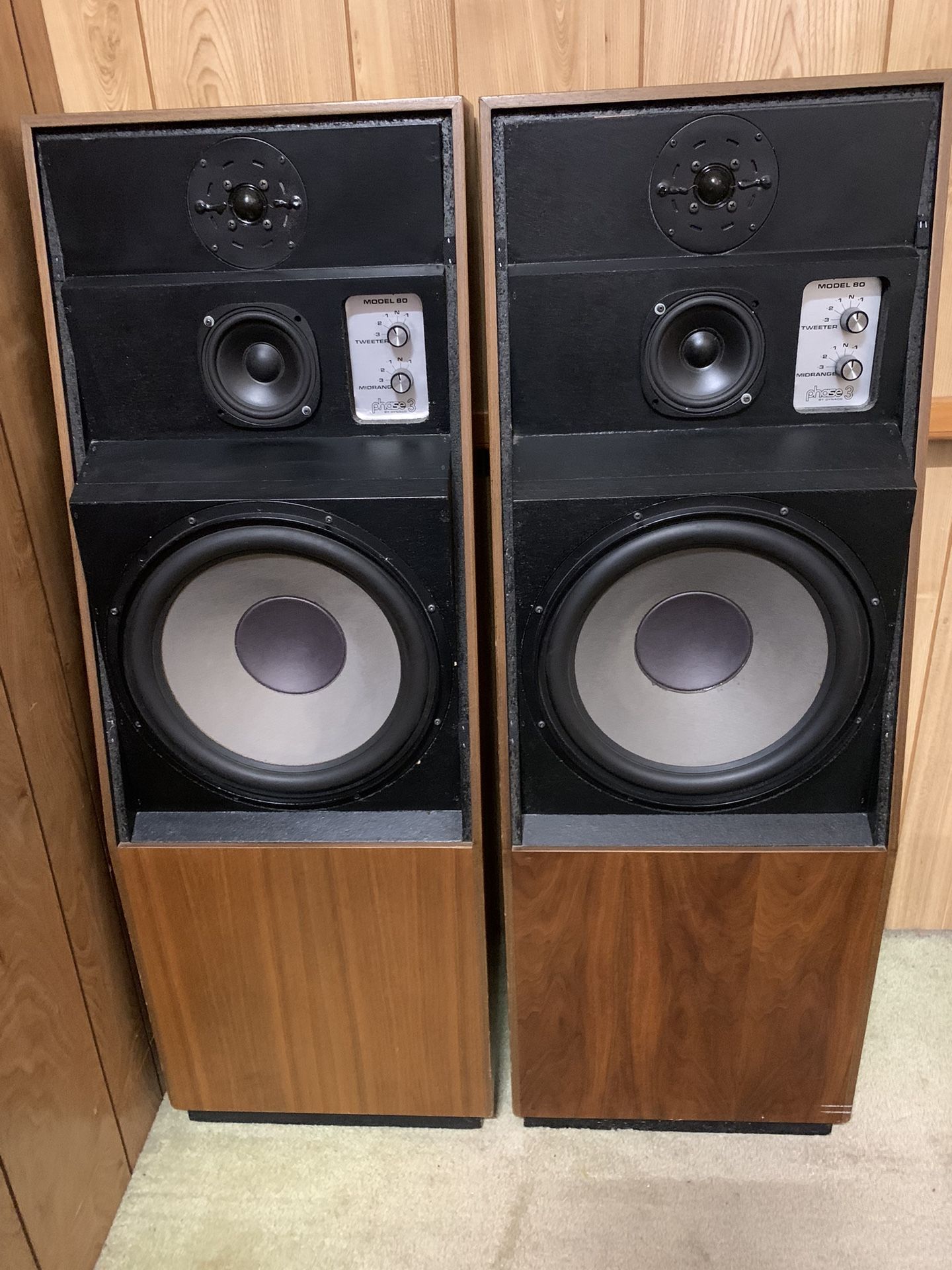 Rare Vintage Dynaco Phase 3 Full-range Speakers Made In Denmark