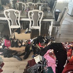 Ladies and women’s shoes and purses and clothes