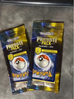 Presstine pressti pack Pokémon trading cards