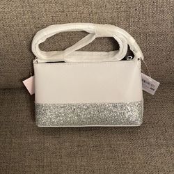 New $279 Kate Spade Silver Glitter Handbag