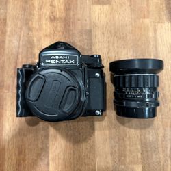 Pentax 67 Medium Format Camera with 2 Lenses - Pentax 6x7 Camera - WORKS GREAT