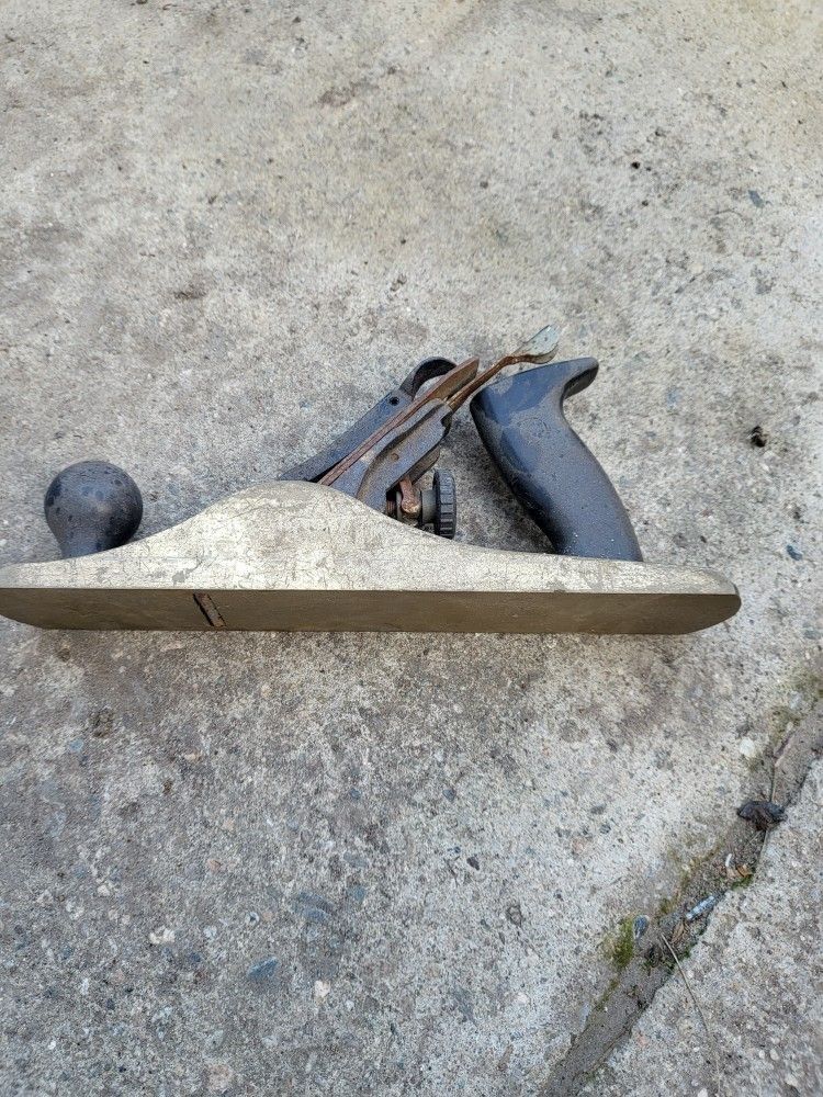 Vintage AMT Brass Plated Wood Working Plane Tool Shop Garage Tools