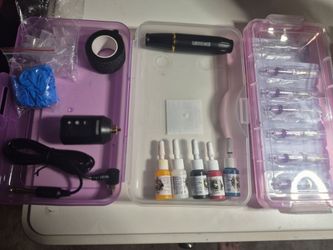 Rotary Tattoo Machine Kit with Inks and Needles +Printer and paper
