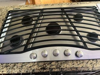Viking five burner gas cooktop