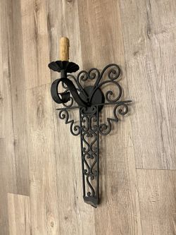 Black Iron Wall Sconce Light 