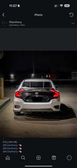 Honda civic seibon carbon fiber rear diffuser