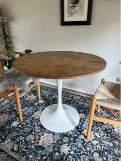 Tulip table with solid wood top from World Market