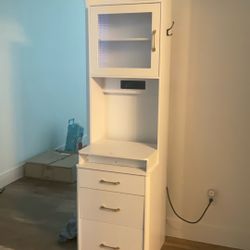 HWB Vanity Desk With Mirror And Light (Oak)
