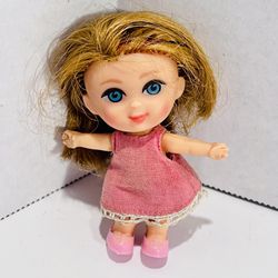 Vintage 1965 Japan Mattel Liddle Kiddle Doll - Brown hair / Blue Eyes