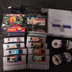 Super NINTENDO SNES Video Games Console Lot