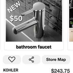 New Kohler Single Handle Chrome Bathroom Faucets Drain Included  , retail is $253+tax Each . My price only $50 each