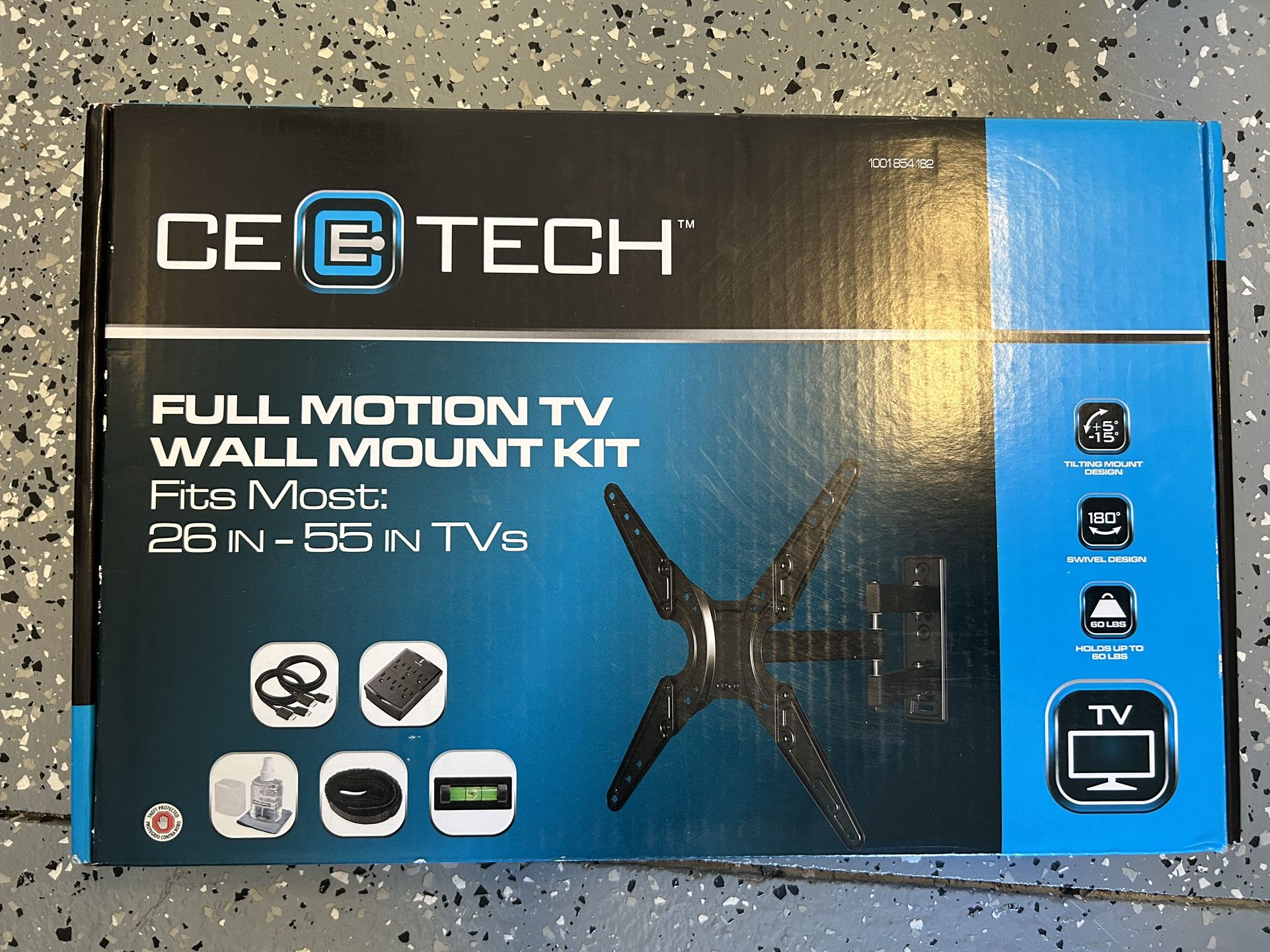 NEW CE Tech Full Motion Tv Wall Mount Kit