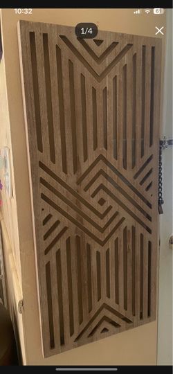 Wood Geometric Laser Cut Wall Art Panel