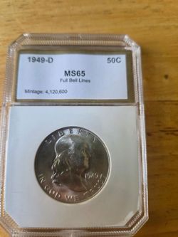 1949d ms65 franklin half dollar excellent