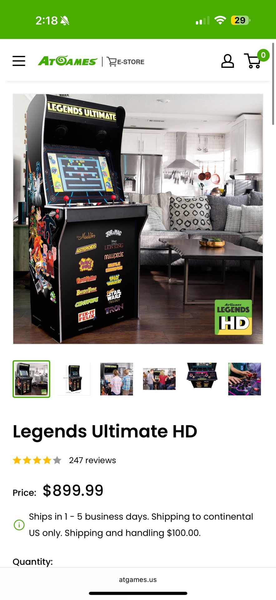 Legends Ultimate Arcade Machine 