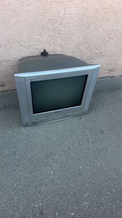 panasonic crt tv with integrated dvd player and vhs vcr combo
