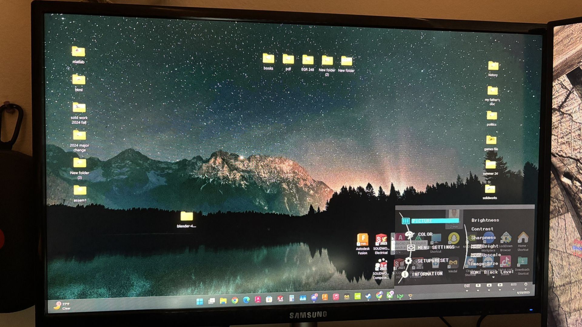 Samsung 21” monitor 55-65 fps