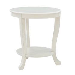 Powell Aubert White Accent Side Table