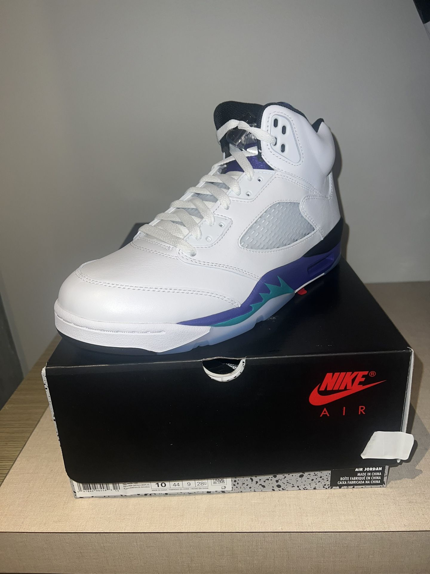 DS Size 10 Jordan 5 Grape