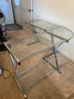 Glass L Desk - Free!