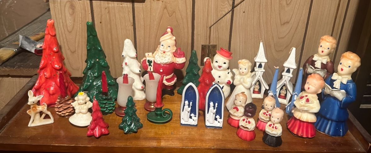 Vintage 1950s Christmas Candles 